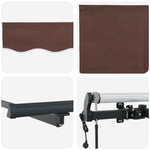 Automatic Retractable Awning Brown 300x250 cm 3310203