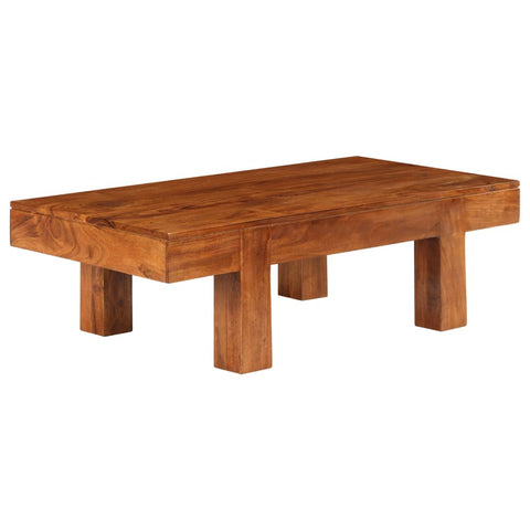 ZNTS Coffee Table Solid Acacia Wood Honey Finish 100x50x30 cm 245655
