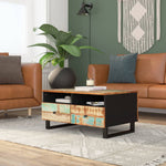 ZNTS Coffee Table 80x54x40 cm Solid Wood Reclaimed&Engineered Wood 351956