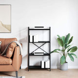 Bookshelf Black Oak 60 x 30 x 120 cm Engineered Wood 868389