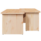 Coffee Table 2 pcs Natural Solid pine wood 873523