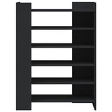 Shoe Cabinet Black 74.5x37.5x100 cm Engineered Wood 848431
