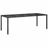 Garden Table Pure Black 250 x 100 x 75 cm Poly Rattan 362554