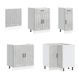 11 Piece Kitchen Cabinet Set "Lucca" Concrete Grey Engineered Wood 3314895