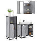 3 Piece Bathroom Furniture Set Grey Sonoma Engineered Wood 3300968