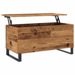 ZNTS Coffee Table Old Wood 90x44.5x45 cm Engineered Wood 857442