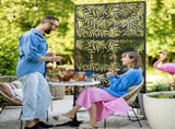 Decorative Privacy Screen with Stand, 6.5FT Freestanding Metal Outdoor Divider, Decorative Privacy T3398P377703