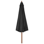 ZNTS Garden Parasol with Wooden Pole 330 cm Anthracite 47214