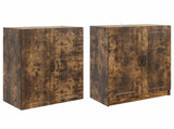 Cabinet Set 2 pcs Smoked Oak Engineered Wood 3416948