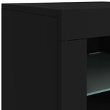 Sideboard with LED Lights Black 283x37x67 cm 3209017