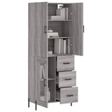Highboard Grey Sonoma 69.5x34x180 cm Engineered Wood 3195969