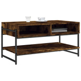 Coffee Table Smoked Oak 90x50x45 cm Engineered Wood 838970