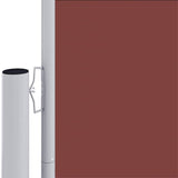 318087 Retractable Side Awning Brown 220x1200 cm