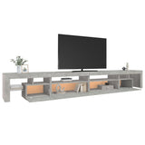 TV Cabinet with LED Lights Concrete Grey 290x36.5x40 cm 3152805