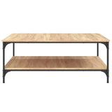 ZNTS Coffee Table Sonoma Oak 100x100x40 cm Engineered Wood 832844