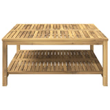 Coffee Table Whitewash 100.5 x 98 x 45 cm Solid Acacia Wood 901822