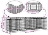 Gabion Raised Bed 2 pcs Silver 3422221