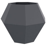 Planter 2 pcs Anthracite 100 x 100 x 80 cm Steel 884029