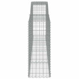 Arched Gabion Baskets 6 pcs 400x50x120/140 cm Galvanised Iron 3147013