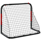 Soccer Goal with Net Red and Black 90x48x71 cm Steel 4007967