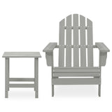 Garden Adirondack Chair with Table Solid Fir Wood Grey 315920