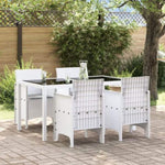 ZNTS Garden Chair Set of 4 White Rattan Standard Durable 847480