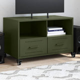 TV Cabinet Olive Green 68x39x43.5 cm Steel 846702