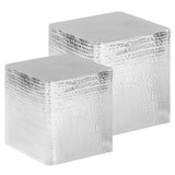 246504 Coffee Tables 2 pcs Silver Aluminium