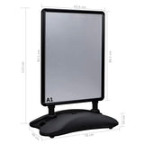 A1 Waterbase Poster Stand Black Aluminium Alloy 51205