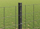 Welded Wire Fence 10 x 1.2 m PVC-Coated Steel Grey Mesh 3336133