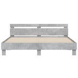 Bed Frame Concrete grey Engineered wood, plywood Double Bed Frame 3207521