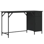 ZNTS Computer Desk Black 131x48x75 cm Engineered Wood 836218