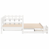 Daybed with Trundle and Drawers without Mattress White 80x200 cm 3302244