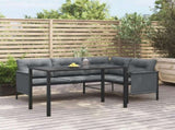 Garden Dining Table Anthracite Steel 110 x 54 x 70 cm Durable 364600