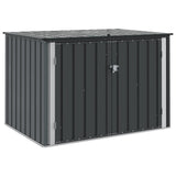 Garden Storage Box Black 151.5 x 107 x 100 cm Steel 42011282