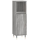 3 Piece Bathroom Furniture Set Grey Sonoma Engineered Wood 3190219