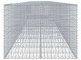 Gabion Basket with Cover 1100x100x100 cm Galvanised Iron 3295210