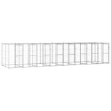 Outdoor Dog Kennel Galvanised Steel 19,36 m 3082288