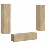 TV Cabinet Set 6 pcs Sonoma Oak Engineered Wood 3409125