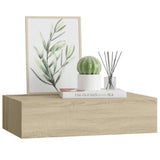 Wall-mounted Drawer Shelf Oak 40x23.5x10cm MDF 330247