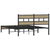 Bed Frame without Mattress Sonoma Oak 140x200 cm Engineered Wood 4017255