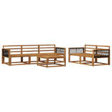 Outdoor Sofa Set 6 pcs Natural Solid Acacia Wood 3382342