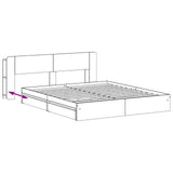 Bed Frame with Storage Grey Sonoma 180 x 200 cm Engineered Wood 3433601