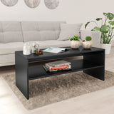800127 Coffee Table Black 100x40x40 cm Engineered Wood