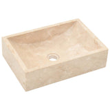 Sink 45x30x12 cm Marble High Gloss Cream 142773