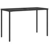 5 Piece Garden Dining Set with Cushions Black Poly Rattan 365081