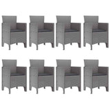Garden Dining Set 9 pcs White Polypropylene 3378745