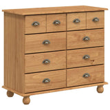 Chest of Drawer ASKIM Brown 91 x 40 x 79 cm Solid Pine Wood 4105421