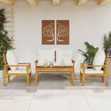 4 Piece Garden Lounge Set with Cushions Solid Wood Acacia 3211795