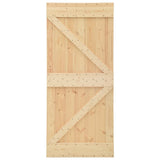Door NARVIK Natural 80 x 210 cm Solid Pine Wood 351042